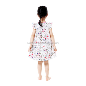 Estilo Simple niños ropa de algodón estampado Floral <span class=keywords><strong>niñas</strong></span> Bebé <span class=keywords><strong>Vestidos</strong></span> - Product Image 3