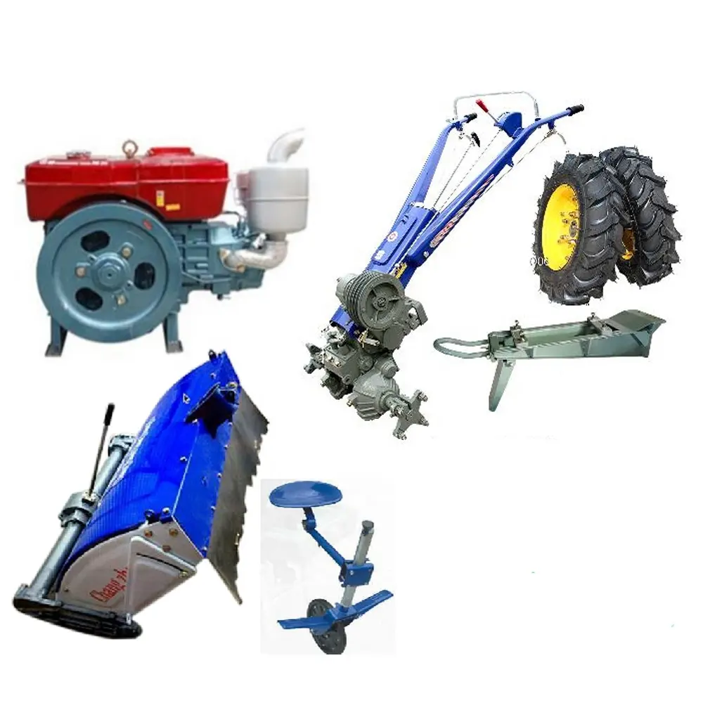 15hp chinese dongfeng walking tractor with rotary tiller, water pump, plough walking farm tractor