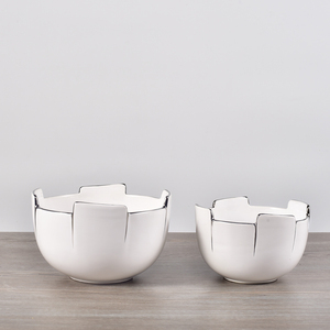 Multipla usato regalo di promozione articolo argento cerchio di frutta moderna ciotole/decorazione di cerimonia nuziale ciotola di ceramica per la decorazione domestica - Product Image 5