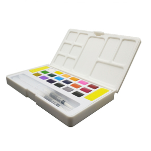 Haute qualité 18 couleurs <span class=keywords><strong>peinture</strong></span> demi-pan <span class=keywords><strong>aquarelle</strong></span> Palette boîte pour <span class=keywords><strong>aquarelle</strong></span> solide - Product Image 3