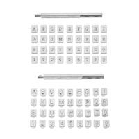 36Pcs Alphabet Letter Leather Stamper Set 3mm/6mm Steel Punch Metal Leather Punching Tools for DIY Leather Craft Tools