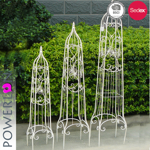 Backyard Garden Decorative Wrought Iron <strong>Flower</strong> Stick Plant Garden <strong>Trellis</strong> For Climbing Plant - Product Image 4