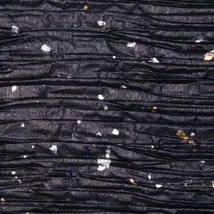 black high quality matel foils embedded special handmade crinkled decoration art paper