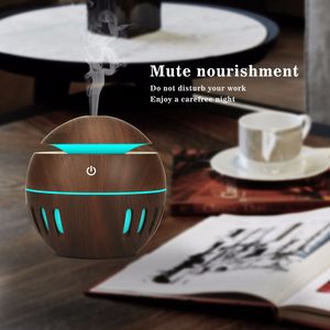 Mini humidificador USB para coche con efecto de iluminación hermoso, difusor de grano de madera de niebla fría con diseño sagrado - Product Image 6