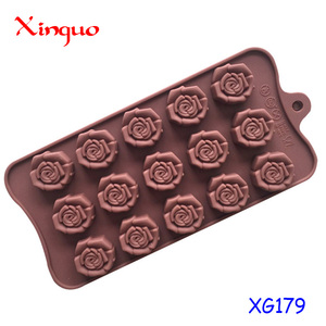 Moule en silicone en forme de rose à 15 cavités, échantillon gratuit d'usine 179, moules en silicone pour chocolat, <span class=keywords><strong>bac</strong></span> à glaçons en silicone - Product Image 4