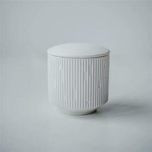 Fancy Handmade Elegant White Wedding Decorative Matte Ceramic <strong>Candlestick</strong> <strong>Holder</strong> with Lids for Christmas - Product Image 1