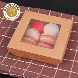 Boîte d'emballage de donuts en papier kraft, contenant kraft <span class=keywords><strong>con</strong></span> vanana - Product Image 2