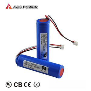 good quality rechargeable lithium-ion battery 18650 3,7 v 2200 mah with plug wires pcm - Product Image 2