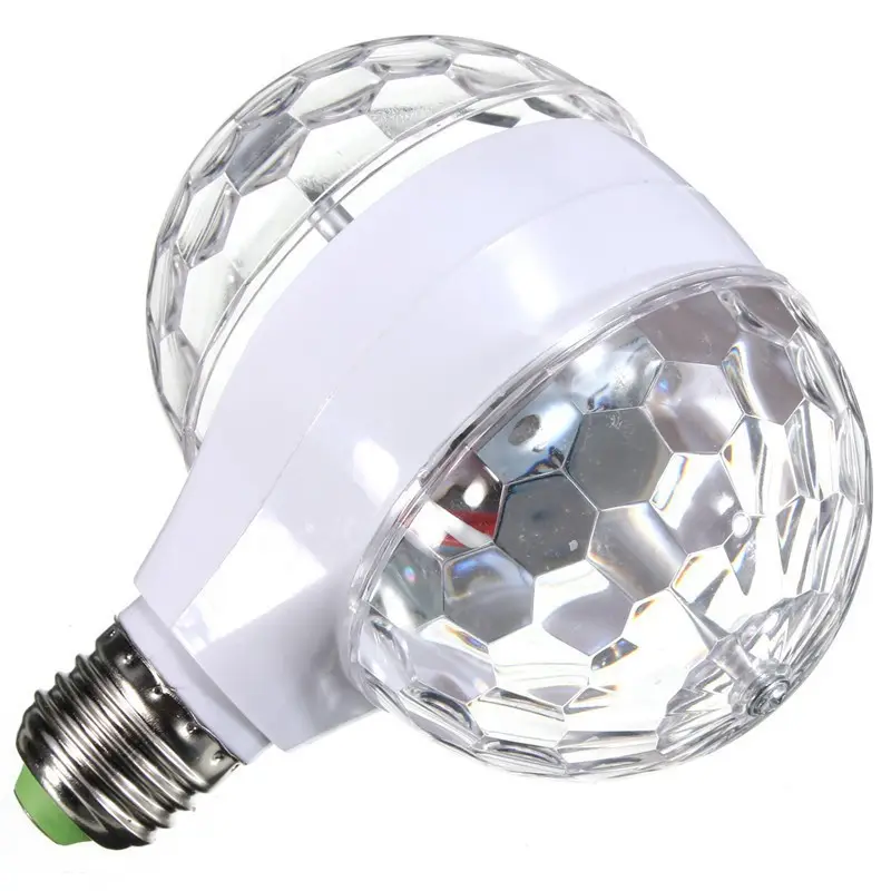 E27 led disko ampul çift kafa küçük sihirli disko topu ampul 3 w 6 w dönen disko top lamba