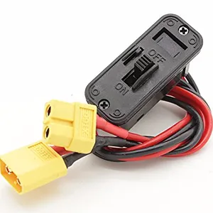 Arnés de interruptor de 2 cables con conector XT60 macho y hembra para coche y camión de control remoto