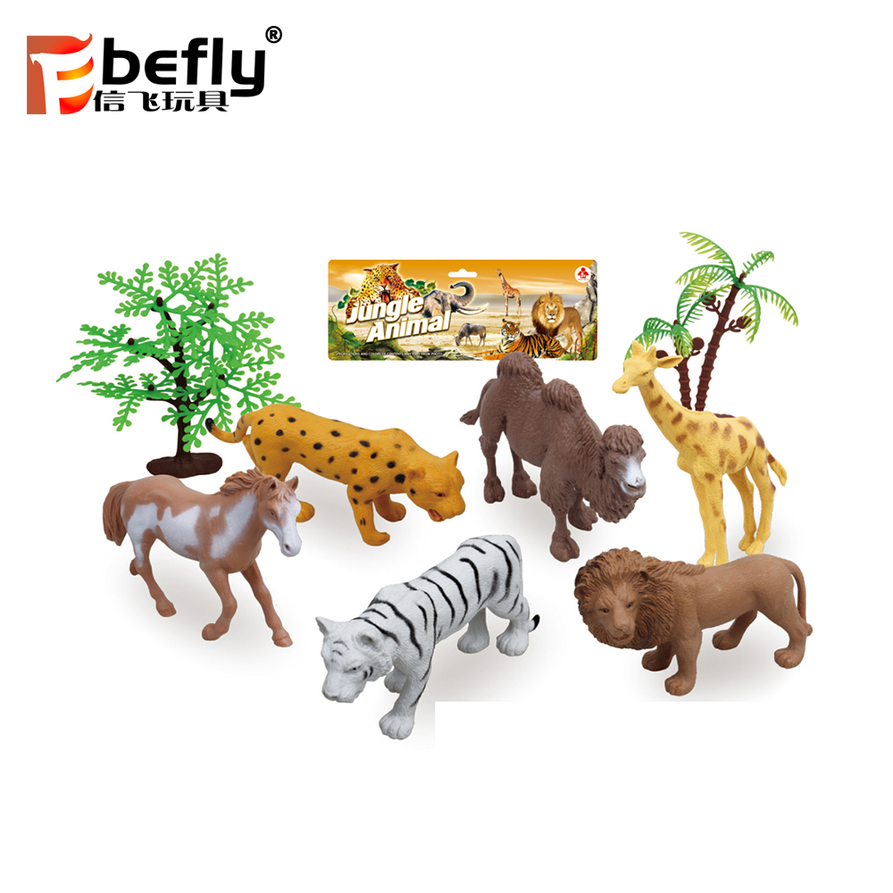 Set Di 6 Animali Della Fattoria E Giungla, Figure In Vinile Morbido: Leone, Zebra, Giraffa, Elefante, Tigre, Leopardo. Perfetti Per Giocare E Per Riempire Le Borse Regalo!