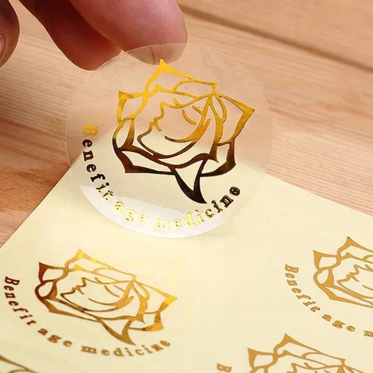 Etiqueta engomada del pvc transparente de embalaje cosmético