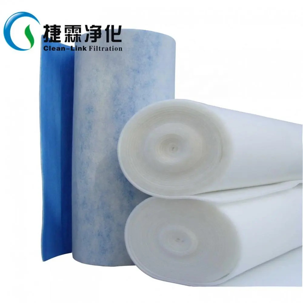 Polyester Blue And White g4 Air Filter Media roll/Air Filter Mat