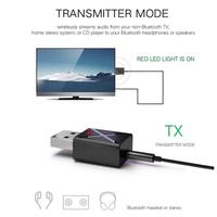 Émetteur-récepteur Bluetooth 5.0 sans fil KN320, mini adaptateur stéréo pour voiture, musique, lecteur CD, TV