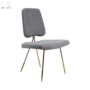 2021 Gold stainless steel Frame Jonathan Adler Maxime reproduction fabric velvet dining chair