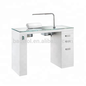 Mesa de Manicura de Piedra Artificial Duradera de Diseño Simple The <span class=keywords><strong>Hague</strong></span> con Lámpara - Product Image 1