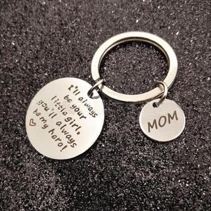 Regalo del Día del Padre, regalo de papá de hija para cumpleaños, <span class=keywords><strong>siempre</strong></span> voy a ser <span class=keywords><strong>tu</strong></span> niña, <span class=keywords><strong>siempre</strong></span> serás mi héroe, llavero - Product Image 2