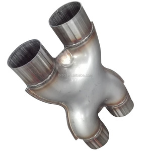Silencieux d'échappement universel pour voiture en acier inoxydable de qualité, tuyau en <span class=keywords><strong>X</strong></span> - Product Image 1