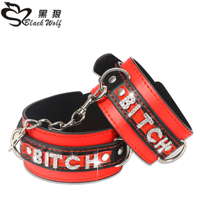 Noir loup Écologique matériel adulte <span class=keywords><strong>bondage</strong></span> retenue Sexy <span class=keywords><strong>doux</strong></span> moelleux poignet menottes haute qualité pas cher pour les femmes - Product Image 1