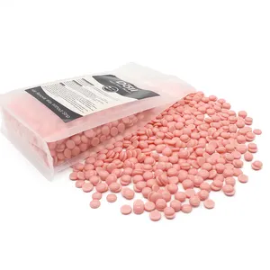 Pabrik Lilin Boneka 500G, Lilin Panas Depilator Untuk Penghilang Rambut Tanpa Rasa Sakit, Pink Rose, Lilin Keras