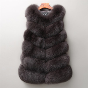 Manteau de fourrure de luxe pour femmes et filles, en Faux renard, vêtements <span class=keywords><strong>sans</strong></span> manches, doux, à la mode, <span class=keywords><strong>gilet</strong></span> d'extérieur, nouvelle collection 2021 - Product Image 2