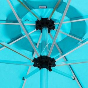 Sombrilla de <span class=keywords><strong>Patio</strong></span> de Aluminio de Lujo de 10 Pies con Energía Solar, 32 Luces LED, con Cargador USB para Teléfono, Acabado Anodizado - Product Image 6