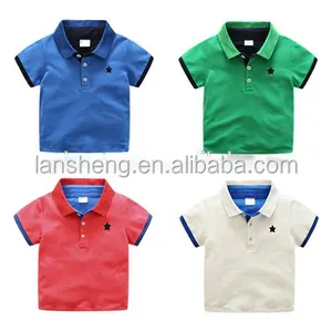 T-shirt per bambini con stampa colorata Polo per bambini in morbido cotone di alta qualità - Product Image 1