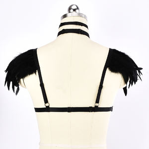 Нижнее белье, черное, эластичное бондаж, белье, открытый, бандажный бюстгальтер, сексуальные подвязки - Product Image 4