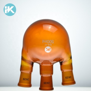 Estándar de alta calidad boca ámbar cuello 3 Fondo redondo frasco oblicua forma hirviendo frasco - Product Image 4