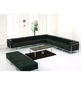 Synthetische Lederen Sofa Set Ontwerp Woonkamer Sofa Fabricage Moderne Kantoor Sofa