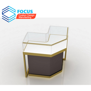 Moderno Negozio di Esposizione Dei Monili Della Signora Dei Monili Del Basamento In Legno Gambe In Metallo di Mostra Dei Monili Casi - Product Image 4