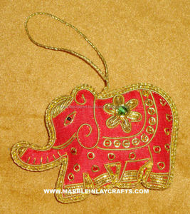 Articles de décoration de noël en forme d'éléphant, accrochage de noël - Product Image 1