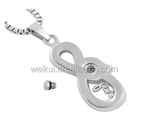 Personalizado Memorial Acero inoxidable plata flecha Corazón Traspasado mascota hueso COLLAR COLGANTE joyería funeraria - Product Image 2