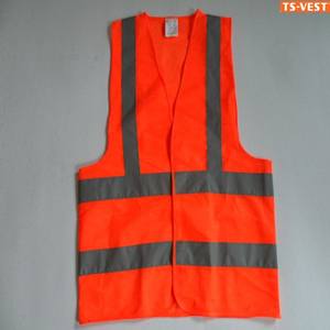 120gsm tejido de punto 2 Horizontal 2 verticales Hi Vis naranja chaleco - Product Image 1