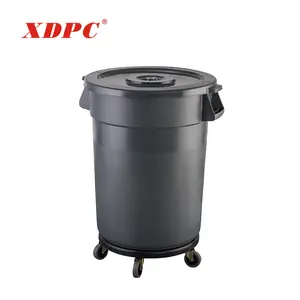 XDW-007 ZTPC 180升家用回收垃圾桶垃圾桶带盖和轮子的客人垃圾桶