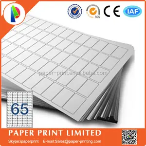 A4 labels 65 label per sheet adhesive a4 printing paper 38.1 x 21.2mm Software Compatible Codes: L7651/J8651