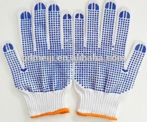 2015 cheap white dot cotton polka dot Cotton dot gloves work gloves cotton glove - Product Image 3