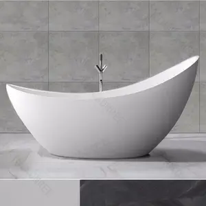 优质亚克力小深椭圆形两人固体表面独立式浴缸