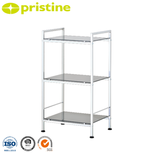 <b>Shopee</b> Home Storage Sale 3-Tier Metal Bathroom Shelving Racks Taiwan Household Storage Manufacturer's Stacking Racks Shelves - Product Image 1