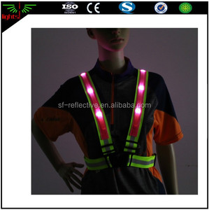 Gilet de sécurité sportif haute visibilité avec lumière LED, <span class=keywords><strong>veste</strong></span> de travail réfléchissante, <span class=keywords><strong>veste</strong></span>, ceinture pour les travailleurs, le vélo, le cyclisme - Product Image 2