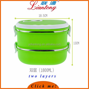 1800 ML 2 capas bento lunch box almacenamiento, saludable colorido niños lunch box - Product Image 1