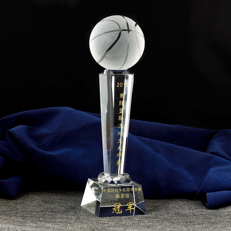 Pas cher design de mode NBA MVP basket-ball cristal trophée prix avec haute qualité