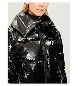 <span class=keywords><strong>Veste</strong></span> matelassée <span class=keywords><strong>en</strong></span> <span class=keywords><strong>vinyle</strong></span> noir brillant pour femme, <span class=keywords><strong>veste</strong></span> rembourrée élégante, vêtements d'hiver pour femmes, manteaux <span class=keywords><strong>en</strong></span> duvet - Product Image 5