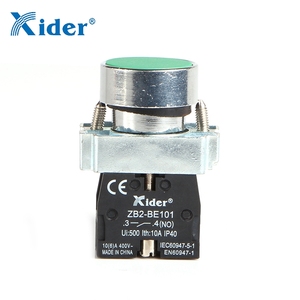 DB2-BA31/XB2-BA31 녹색 원형 플랫 헤드 메탈 푸시 버튼 스위치 - Product Image 2