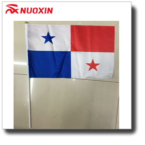 Logo personalizzato stampato star bianco rosso blu di controllo mano <span class=keywords><strong>bandiera</strong></span> <span class=keywords><strong>con</strong></span> il palo di plastica - Product Image 1