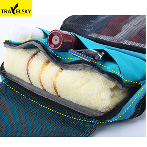 Travelsky Personalizzato multi funzione pianura cosmetico hanging articoli da toilette borsa da viaggio - Product Image 4