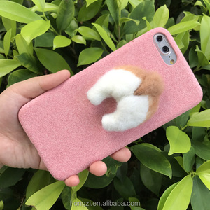 Handmake aguja lana fieltro lindo trasero cubierta para apple <span class=keywords><strong>iphone</strong></span> 6 6s más 7 7P 8 8P X <span class=keywords><strong>funda</strong></span> de teléfono suave excepto <span class=keywords><strong>colgar</strong></span> - Product Image 6