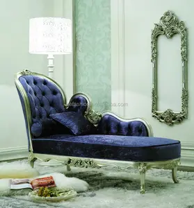 OE-FASHION en línea, diseño de salón de chaise azul de estilo dubai, fábrica de muebles personalizada de china