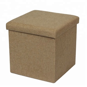 Bailey linen vải vuông gấp lưu trữ Ottoman Phân - Product Image 4
