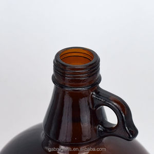 Brocca in Vetro Ambrato da 1 Gallone per Conservazione con Manico - Product Image 4